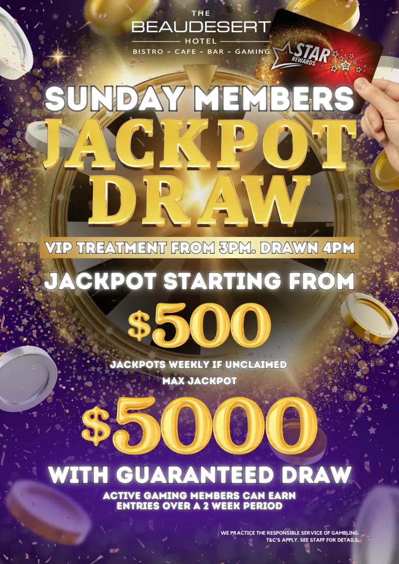 Join us Sunday for our Members Jackpot at your local pub